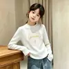 Camiseta Térmica de Forro Polar para Niñas Otoño Invierno Manga Larga Cuello Redondo Ropa Interior Casual Súper Bonita Tendencia para Niñas