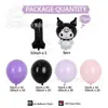 Morado negro animación de dibujos animados Sanrio kulomi película de aluminio cadena de bolas de látex traje fiesta de cumpleaños infantil transfronteriza
