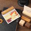 Fornecimento direto da fábrica retro log note holder desktop message holder office postcard photo business card holder ornaments