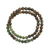 Nicho [Wang Qingshan] Ágata sándalo verde natural nuevo chino pulsera de doble círculo pulsera pequeña fresca de cuentas redondas de doble círculo