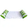 Bestseller de comercio electrónico transfronterizo: Cama flotante inflable con cojines plegables, hamaca flotante de doble tubo a rayas para juegos acuáticos