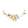 2025 Lujo Ligero Elegante, Hermosos Accesorios para Vestidos de Boda, Peine para el Cabello Tejido a Mano con Diamantes y Perlas, Joyería para Novias