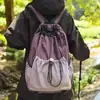 Mochila con cordón para hombre, ligera y elegante, mochila para senderismo y montañismo, mochila escolar ligera para hombre, para mujer