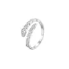 Anillo Abierto Forma de Serpiente Microincrustado Nuevo Estilo Europeo y Americano 2026, Estilo Minimalista Ins de Nicho, Anillo de Serpiente de Moda