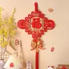 Colgante de nudo chino para Año Nuevo, decoración de character "Fu" roja de alta gama para la sala de estar, inauguración de casa, puerta de entrada y decoración del hogar para la buena fortuna y el ambiente festivo