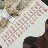 Brilho Estrela PêssegoUnhas Wearable Oval Curto Menina Gentil e Fofa Puro Desejo Arte de Unha Olho de Gato Unhas Pré-Fabricadas Fábrica de Unhas