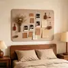 Painel de mensagens de feltro painel de fundo para parede de fotos estilo ins painel de cortiça painel de parede decorativo de cabeceira de dormitório autoadesivo sem perfuração