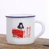Taza de té de cerámica retro Venta directa de fábrica Juego de 6 tazas Copas de vino creativas Tazas de imitación esmaltada Tamaño pequeño Tazas de degustación de té Oferta especial
