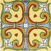 Azulejos Pequeños de Flores Amarillas 100X100 Azulejos de Flores Brillantes Esmaltados Mediterráneos Azulejos de Pared para Friso de Cocina Lavabo