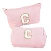 Bolsa de Hombro de Pana con Letras Transfronteriza de Amazon, Bolsa Bordada de Toalla, Bolsa de Almacenamiento para Neceser, Material de Pana