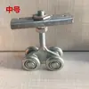 Rueda para riel de puerta corrediza con rodamiento de bolas, rodamiento para puerta corrediza, rodamiento de polea colgante, ruedas grandes y pequeñas lisas