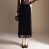 Falda lápiz marrón entallada adelgazante, elegante falda midi de trabajo, nueva falda de moda de longitud media para otoño de 2026
