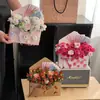 Sobre Ramo de Flores Caja de Regalo DIY Arte con Flores Frescas Empaque Caja de Regalo Día de la Madre Bolsa de Flores de Papel Kraft Caja de Flores de Otoño para Cartas