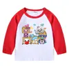 2023 transfronteiriço nova primavera e outono camiseta infantil gola redonda cartoon camisa de manga comprida camisa de fundo meninos e meninas bebê camiseta de algodão