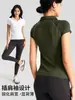Ropa Personalizada de Fitness para Bádminton para Mujer, Top Transpirable de Cuello en V Ajustado para Yoga, Polo Deportivo de Manga Corta para Golf y Tenis
