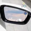 Adesivo de Carro Abençoado+Sortudo Transfronteiriço Adesivo de Decoração para Retrovisor do Carro Adesivo Olá Linda