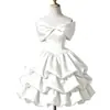 Vestido Corto Rosa de Hombros Descubiertos para Mujer, Adecuado para Banquetes, Fiestas de Estudiantes, Ceremonias de Mayoría de Edad, Fiestas de la Alta Sociedad, Vestidos de Princesa, Reuniones Anuales y Eventos de Anfitrión