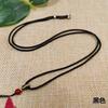 Cordão Pingente Ruyi para Homens e Mulheres, Pingente de Jade Tecido à Mão, Nó Dourado, Colar de Contas Vermelhas, Cordão Halter, Fivela de Segurança, Cordão para Pingente de Jade