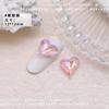 12 x 13 arte de uñas de corazón torcido de cristal joyería de diamante puntiagudo de corazón torcido hielo a través de explosiones amor Super Flash taladro de uñas al por mayor