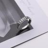 Anillo de Plata Esterlina 925 Money Duoduo Estilo Antiguo Vintage Diseño Push-Pull Anillo para Hombre y Mujer Moneda Anillo Individual 5753Y