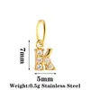 Nuevo Colgante de Acero Inoxidable Letra Zirconia Venta Caliente Accesorios para Collares Pendientes DIY 26 Dijes de Letras Inglesas A-Z