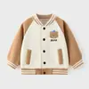 Chaqueta con Capucha de Oso de Dibujos Animados Linda para Niños de Otoño e Invierno Chaqueta con Apertura Frontal y Cuello Redondo para Bebés y Niños Pequeños Top de Uniforme de Béisbol