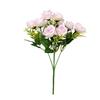 Ramo de Rosas Pequeñas de 10 Cabezas Simuladas, Accesorios para Fotografía de Boda, Flores Decorativas, Accesorios de Mesa de Flores Falsas para el Hogar