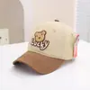 Nueva Gorra de Béisbol Infantil Otoño Linda Caricatura Oso de la Suerte Gorra de Pico Exterior Gorra para Niños Medianos Venta al por Mayor