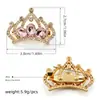 Broche de Coroa de Liga de Cristal Strass Novo Estilo Transfronteiriço, Acessório Simples e Elegante para Lapela de Terno