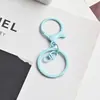 Llavero con colgante de tres piezas, cierre de langosta pintado de metal colorido, accesorios de joyería DIY, llavero y anillo