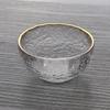 Xingran Vaso de Degustación Triple de Oro de Vidrio Martillado Resistente al Calor Juego de Té Kung Fu Taza Individual Maestro Phnom Penh Martillado Taza de Té Pequeña