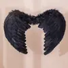 Alas de ángel de Halloween más vendidas transfronterizas, alas de plumas, accesorios decorativos para adultos y niños, accesorios de actuación de Amazon