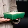 Bacia Cerâmica Zisha Alta Temperatura Yixing Comedouro Cerâmica Grossa Trompete Micro Bonsai Plantio Verde Suculenta Velho Tronco Mesa Interna YZ24