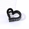 Pinza de Agarre para Cabello con Forma de Corazón Hueco Mediano de 5 cm Estampado de Leopardo Personalizado Pinza para el Cabello de la Parte Posterior de la Cabeza Cola de Caballo Semialta Pinza de Tiburón