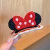 Bonito tridimensional hairpin menina orelha de coelho tecido hairpin crianças do bebê malha top clip quebrado hairpin headwear