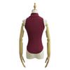 Chaleco de cuello alto ajustado para mujer, estilo 'hot girl', color liso de invierno, camiseta interior adelgazante, top irregular sin mangas