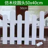 Valla de plástico blanco para huerto de jardín exterior, valla montada en el suelo, barandilla decorativa para patio de balcón, guardería, valla pequeña