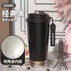 Pode ser impresso com logotipo, caneca de café de aço inoxidável 316, uso duplo, alto valor estético, caneca térmica com revestimento interno de cerâmica, caneca térmica de grande capacidade