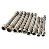 Manguera trenzada de metal con rosca interior y exterior de acero inoxidable, unión de tubería de soldadura de vapor industrial de alta temperatura y alta presión, manguera roscada