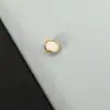 Botones de Imitación de Concha con Borde Dorado Estilo Chanel Cosidos a Mano, Botones de Aleación Perlada para Camisas y Vestidos, Accesorios para Manualidades