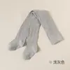 Meia-calça Infantil para Primavera e Outono, Legging Dupla Agulha para Meninas com Pé, Anti-Pilling, Cor Sólida, Meias de Bebê Versáteis, Classe A