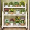 Estante para Flores Estante de Almacenamiento Estante para Flores de Balcón Sala de Estar de Pie Hierro Escalonado Multicapa Estante para Macetas de Plantas Suculentas Flores