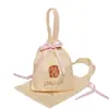 Bolsa de Tote con Cordón de Algodón, Bolsa de Almacenamiento de Pan con Cera de Abeja, Bolsa Pequeña de Tela a Prueba de Polvo para Regalos, Personalizable