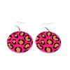 Pendientes geométricos de cinta vintage con estampado de leopardo pendientes simples redondos Triángulo Cuadrado pendientes con estampado de cebra pendientes mujer