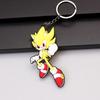 Juego de Película erizo Super Sonic ratón ultrasónico PVC llavero de muñeco de doble cara colgante de bolsa adornos