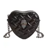 Bolso Bandolera con Diseño de Caja en Forma de Corazón para Mujer 2026 Moda Bordado de Cabeza de Águila Bolso de Mujer Bolso de Cadena Texturizado Bolso de Hombro Único Bandolera
