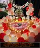 Decoração de cena romântica surpresa de aniversário Tanabata Anúncio LED Proposta Balão Fundo Arranjo de parede no quarto