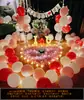 Surpresa de Aniversário Decoração de Cena Romântica 520 Confissão Quarto Luz LED Balão de Proposta Tecido de Parede de Fundo Cor