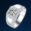 Anillo de Diamante Imitación Mosane Explosiones Transfronterizas Anillo de Mujer a Mozambique Joyería Anillo de Zirconia Anillo de Diamante Anillo de Boda Anillo de Pareja