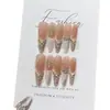 [Diosa del Ambiente] Tao Xili Estilo Hija del Deseo Puro Color Champagne Explosivo Diamante de Zirconia Ojo de Gato Sonriente Uñas Portátiles